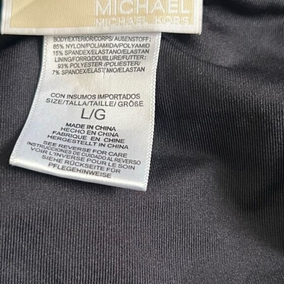 Michael Kors 2 Piece Tie Dye Navy Blue Bikini Set Sz L - Picture 4 of 5